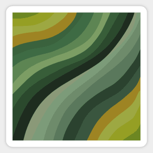 Green waves pattern Sticker